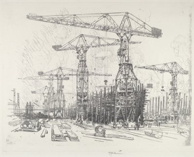 旧船厂，1916年。 作者 约瑟夫·彭内尔
