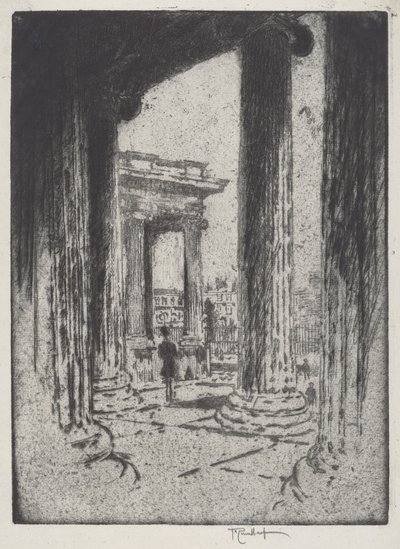 大英博物馆门廊 作者 Joseph Pennell