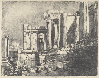 The Propylaea，雅典，1913年。 作者 约瑟夫·彭内尔