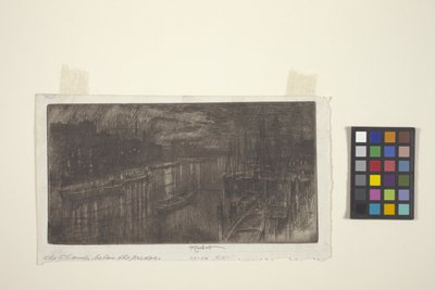 桥下的泰晤士河（蚀刻版画） 作者 约瑟夫·彭内尔