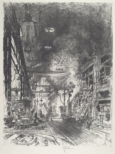 炉内》，1916年。 作者 约瑟夫·彭内尔