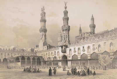 22.凯尔市埃尔-阿扎尔清真寺的庭院，1843年。 作者 Joseph Philibert Girault De Prangey