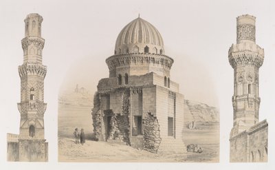87.陵墓和尖塔，凯罗，1843年。 作者 Joseph Philibert Girault De Prangey