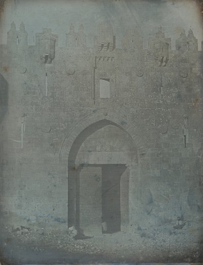 大马士革门，耶路撒冷，1842-44。 作者 Joseph Philibert Girault De Prangey
