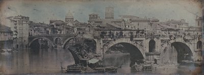 Ponte Rotto Pons Aemilius，罗马，1842。 作者 Joseph Philibert Girault De Prangey