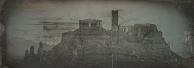 雅典卫城的西部通道，雅典，1842年。 作者 Joseph Philibert Girault De Prangey