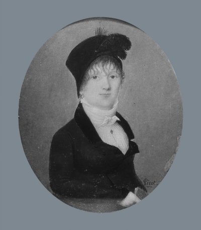 一位女士的画像，约1808年。 作者 Joseph Pierre Picot de Limoelan de Cloriviere