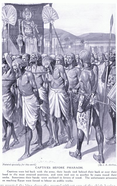 Captives before Pharaoh, c.1920 (litho) 作者 约瑟夫·拉特克利夫·斯凯尔顿