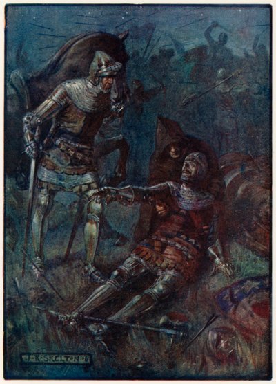 道格拉斯伯爵詹姆斯在奥特本的战斗中 作者 Joseph Ratcliffe Skelton