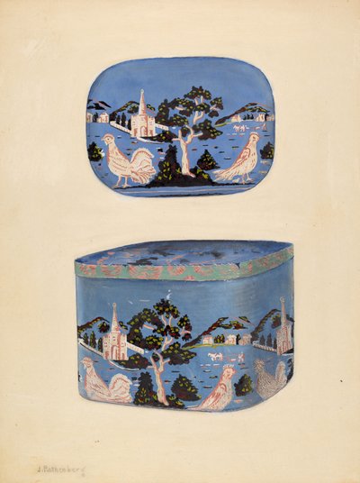 带子箱，约1937年。 作者 约瑟夫·罗森伯格