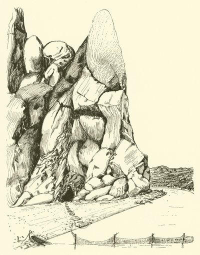 Cave where the Man and Woman lived first of all (engraving) 作者 约瑟夫·拉迪亚德（后）吉卜林