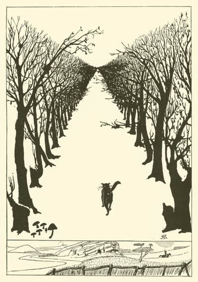 独自行走的猫（版画） 作者 约瑟夫·拉迪亚德（后）吉卜林