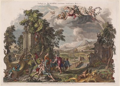 秋季 作者 Joseph Sebastian Klauber，Johann Baptist Klauber，模仿 Johann Wolfgang Baumgartner