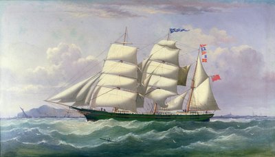 爱尔兰海中的 "波尼号"（Barquentine Pawnee）。 作者 约瑟夫·西普尔