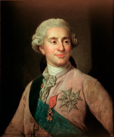 法国国王路易十六 (1754-1793) 佩戴金羊毛勋章徽章的肖像 约瑟夫·西弗莱德·杜普莱西 (1725-1802) 绘画 (Joseph-Siffred, Joseph Siffrede, Joseph-Siffrede, Joseph Siffrein, Joseph- Siffrein) 18 世纪 M 作者 约瑟夫·西弗雷德·杜普莱西斯