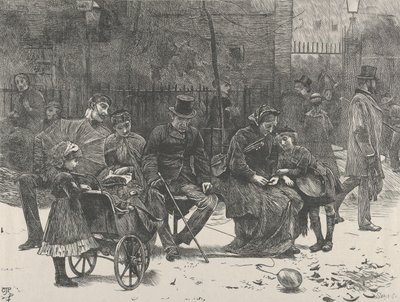 圣詹姆斯公园的座位，1870年。 作者 约瑟夫·斯温