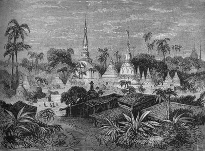 佩古附近的宝塔，大约在1880年 作者 约瑟夫·斯温