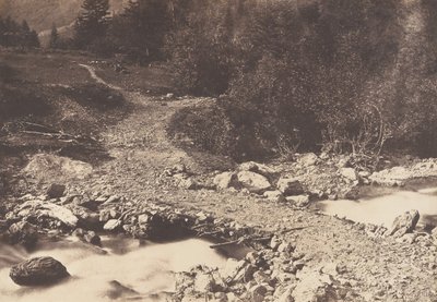 从巴黎人瀑布回来的路上拍摄的阿尔多瓦兹桥，卢琼，1853年。 作者 约瑟夫维吉耶