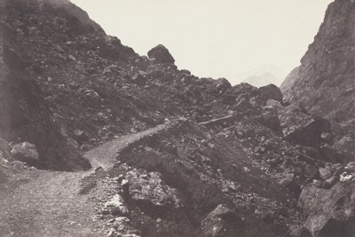 圣绍维尔。Sentier du chaos conduisant à Gavarnie（圣索维尔：通往加瓦尼的混乱之路），1853 年（照片） 作者 约瑟夫维吉耶