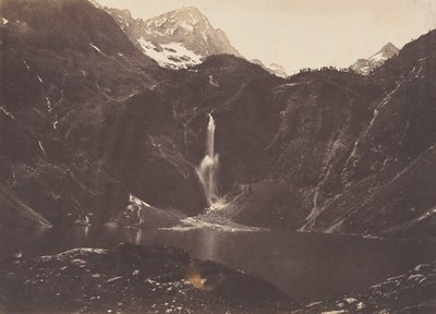 敖湖或塞库莱霍湖的景色，Bagnère de Luchon, 1853年。 作者 约瑟夫维吉耶