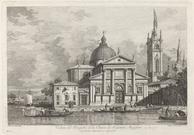 S. Giorgio Maggiore教堂的前景图 作者 卡纳莱托之后的约瑟夫瓦格纳