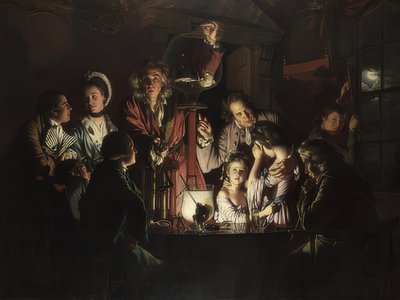 用气泵中的鸟进行实验。 1768 作者 德比的约瑟夫·赖特