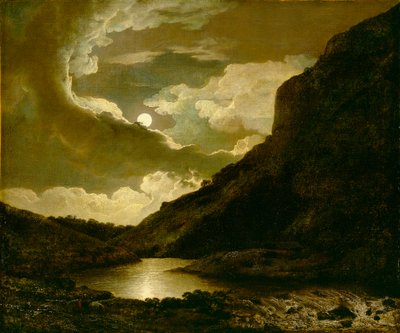 Matlock Tor by Moonlight，c.1778 作者 Joseph Wright of Derby
