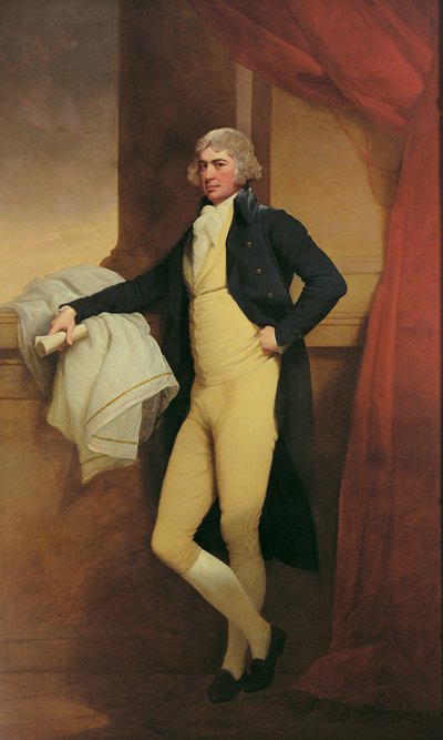 塞缪尔·奥德克诺（Samuel Oldknow）肖像，约1790-2年（布面油画） 作者 德比的约瑟夫·赖特