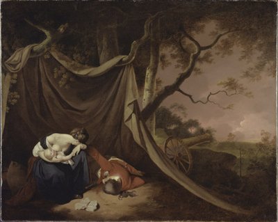 死士兵，约1789年（布面油画） 作者 德比的约瑟夫·赖特