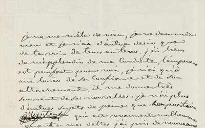 1809年1月2日给巴黎Eugene de Beauharnais的亲笔签名信（钢笔和纸本） 作者 Josephine de Beauharnais