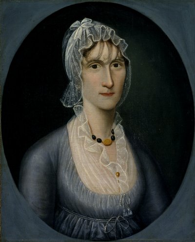 巴巴拉-贝克-墨菲夫人的画像 海上船长的妻子，约1810年。 作者 约书亚·约翰逊