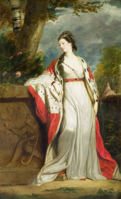 伊丽莎白·甘宁（Elizabeth Gunning），汉密尔顿公爵夫人和阿盖尔公爵夫人，约1760年（布面油画） 作者 约书亚·雷诺兹（Joshua Reynolds）