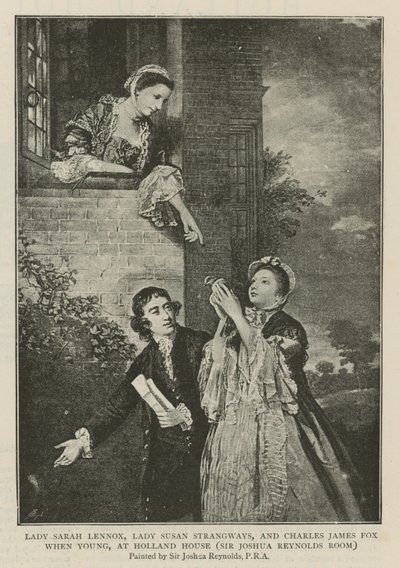年轻的Sarah Lennox夫人，Susan Strangways夫人和Charles James Fox，在Holland House 作者 约书亚·雷诺兹（Joshua Reynolds）