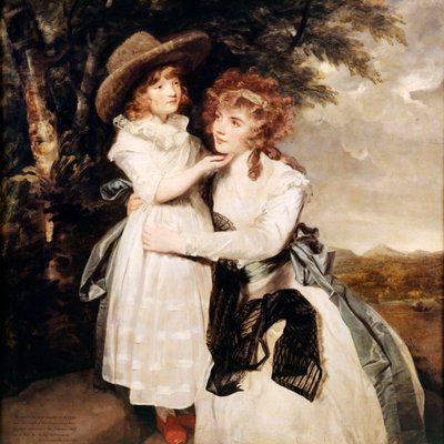 科克斯小姐和她的侄女 作者 约书亚·雷诺兹（Joshua Reynolds）