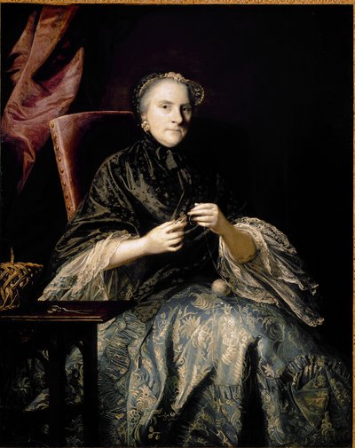 安妮的肖像，第二任阿尔伯马尔伯爵夫人打结（布面油画） 作者 约书亚·雷诺兹（Joshua Reynolds）
