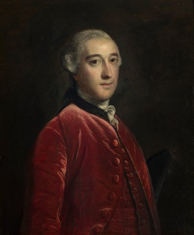 一位绅士的肖像； 可能是乔治·布里奇斯·布鲁德内尔，c.1743-92（布面油画） 作者 约书亚·雷诺兹（Joshua Reynolds）