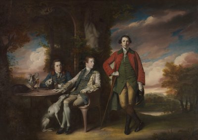 尊敬的亨利·范（Henry Fane）1739-1802年与英戈·琼斯（Inigo Jones）和查尔斯·布莱尔（Charles Blair），1761-66年。 作者 约书亚·雷诺兹（Joshua Reynolds）