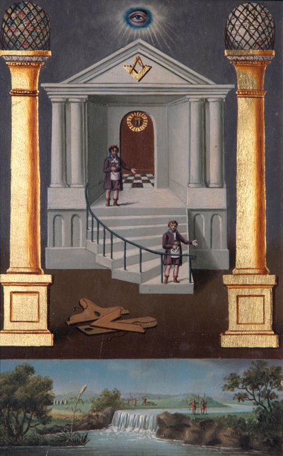 二级共济会追踪板，1819年 作者 Josiah Bowring