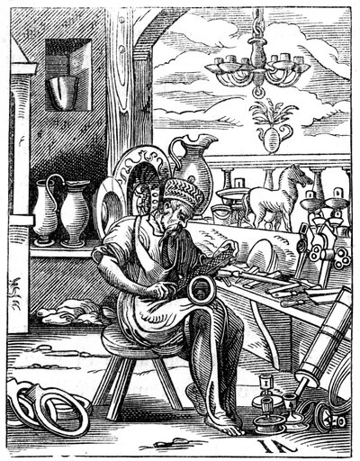 铜匠，16世纪1849年。 作者 约斯特安曼