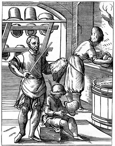 帽匠，16世纪1849年。 作者 约斯特安曼