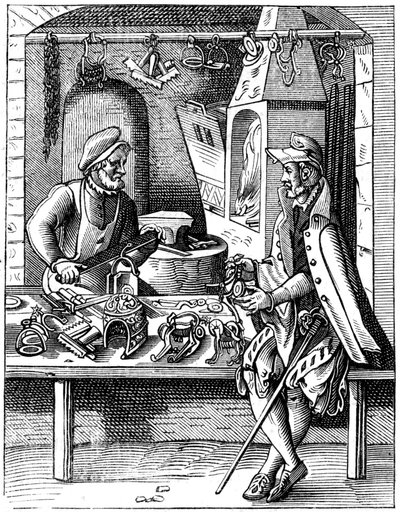马刺制造商，16世纪1849年。 作者 约斯特安曼