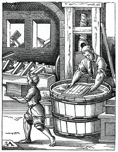 造纸者，16世纪，1870年 作者 约斯特安曼