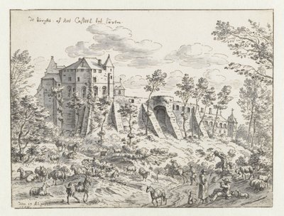 鲁汶城堡，1675年（纸和笔墨水） 作者 Josua de Grave