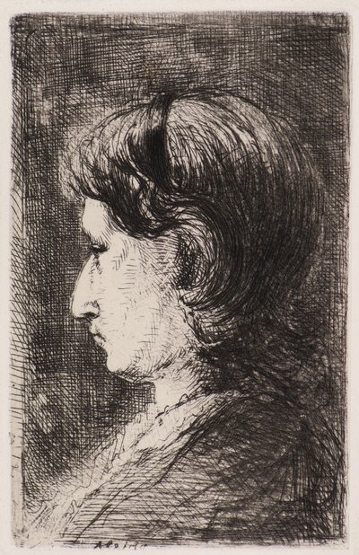 女性肖像（蚀刻） 作者 Jozef  Israels