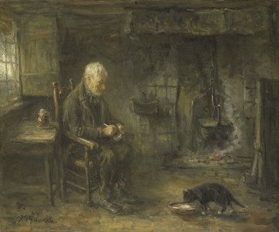 农民小屋内部 作者 以色列的约瑟夫 (1824-1911)