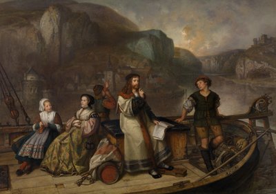 阿尔布雷希特-丢勒在莱茵河上航行 作者 约瑟夫·莱斯