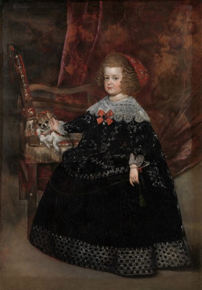 玛丽亚·特雷莎（Maria Teresa），西班牙Infanta，约1645年（布面油画） 作者 胡安·包蒂斯塔·马丁内斯·德尔马佐