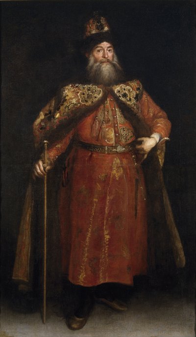 彼得·伊凡诺维奇·波托金（Pyotr Ivanovich Potyomkin）大使的肖像1617-1700，1681年 作者 胡安·卡雷诺·德·米兰达