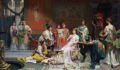胡安-吉梅内斯-马丁（1855-1901 年）的《罗马女士的香水 作者 胡安·吉梅内斯和马丁