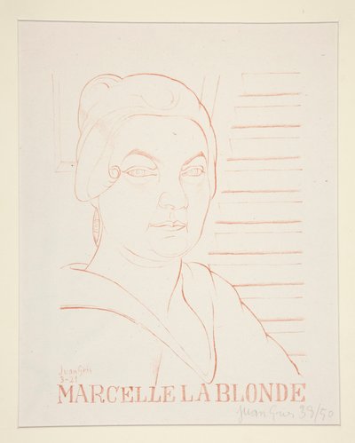 Marcelle La Blonde 作者 Juan Gris
